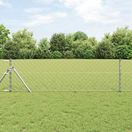 Vidaxl Zaunpfahl Silber 10 x 0,6 m (60 x 60 mm Maschenweite) Stahl