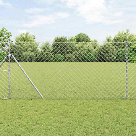 Vidaxl Zaunpfahl Silber 10 x 1 m (60 x 60 mm Maschenweite) Stahl