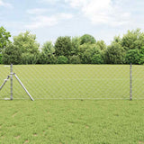 Vidaxl Zaunpfahl Silber 25 x 0,8 m (60 x 60 mm Maschenweite) Stahl