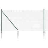 Vidaxl Zaunpfahl grün 10 x 1 m (40 x 40 mm Maschenweite) Stahl und PVC