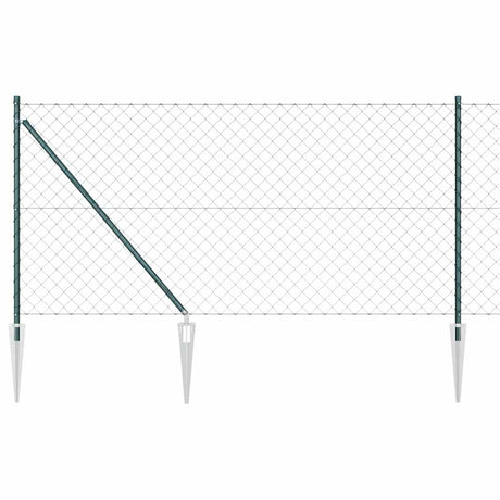 Vidaxl Zaunpfahl grün 10 x 1 m (60 x 60 mm Maschenweite) Stahl und PVC
