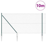 Vidaxl Zaunpfahl grün 10 x 1 m (60 x 60 mm Maschenweite) Stahl und PVC