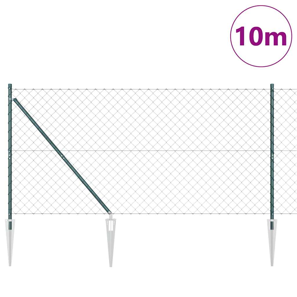 Vidaxl Zaunpfahl grün 10 x 1,2 m (60 x 60 mm Maschenweite)