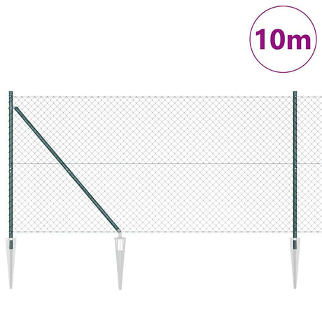 Vidaxl Zaunpfahl grün 10 x 1,4 m (60 x 60 mm Maschenweite)