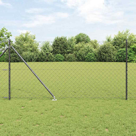 Vidaxl Zaunpfahl grau 10 x 1,4 m (60 x 60 mm Maschenweite)