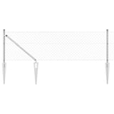 Vidaxl Zaunpfahl Silber 10 x 0,8 m (40 x 40 mm Maschenweite) Stahl