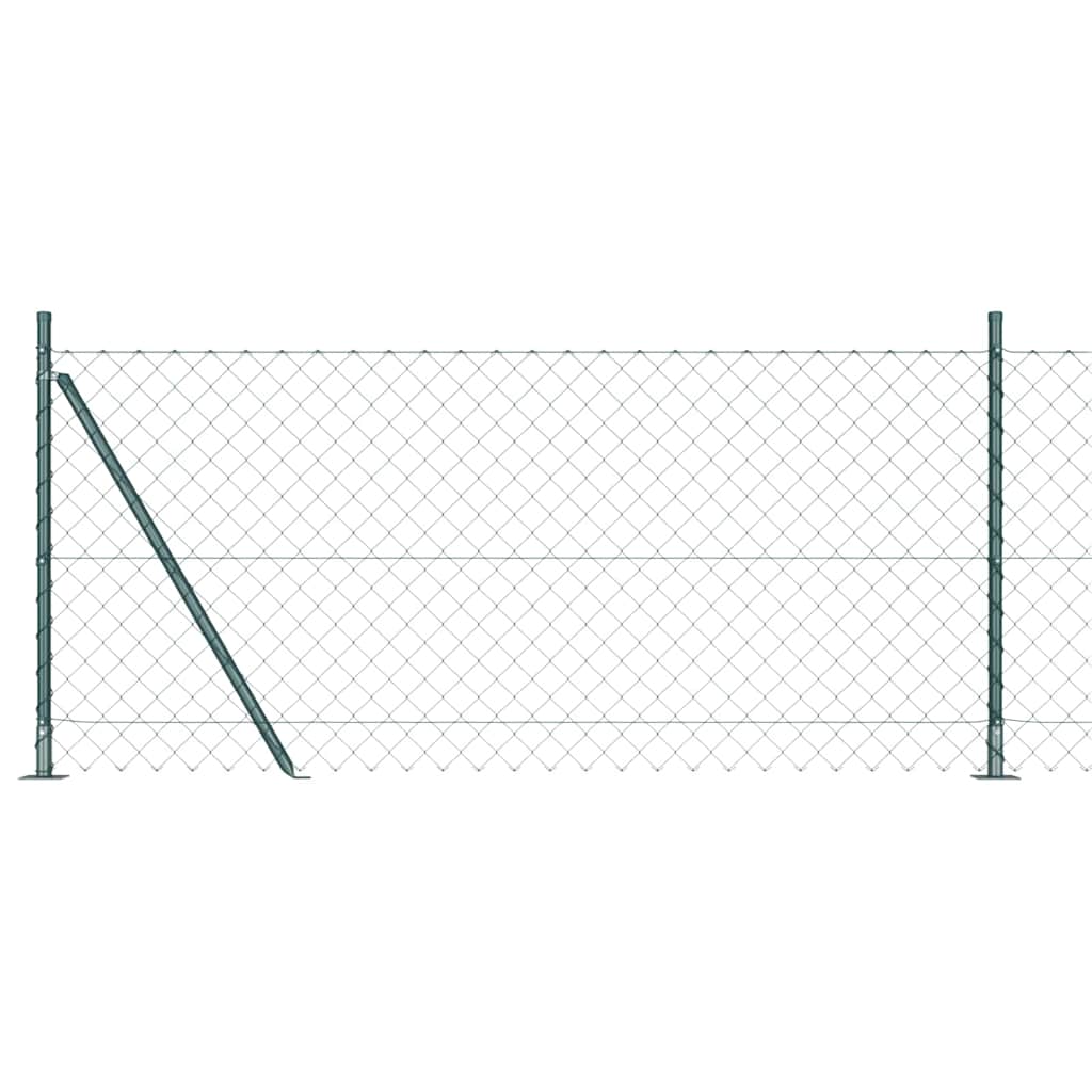 Vidaxl Zaunpfahl grün 10 x 1 m (60 x 60 mm Maschenweite) Stahl und PVC