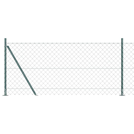Vidaxl Zaunpfahl grün 10 x 1 m (60 x 60 mm Maschenweite) Stahl und PVC