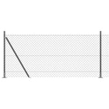 Vidaxl Zaunpfahl grau 10 x 1 m (40 x 40 mm Maschenweite) Stahl und PVC