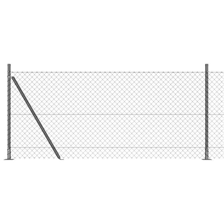 Vidaxl Zaunpfahl grau 10 x 1 m (40 x 40 mm Maschenweite) Stahl und PVC