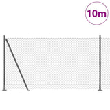 Vidaxl Zaunpfahl grau 10 x 1,2 m (40 x 40 mm Maschenweite)