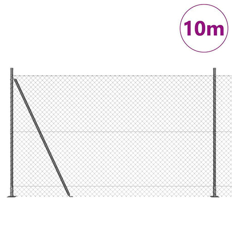 Vidaxl Zaunpfahl grau 10 x 1,5 m (40 x 40 mm Maschenweite)