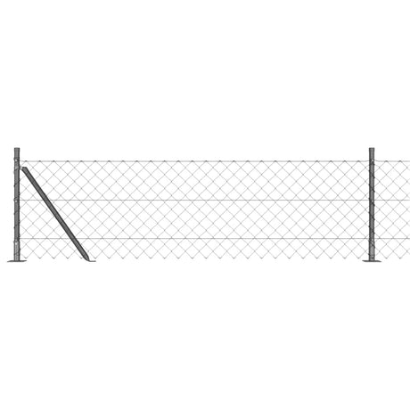 Vidaxl Zaunpfahl grau 10 x 0,6 m (60 x 60 mm Maschenweite)