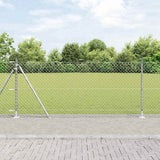 Vidaxl Zaunpfahl Silber 10 x 0,8 m (40 x 40 mm Maschenweite) Stahl