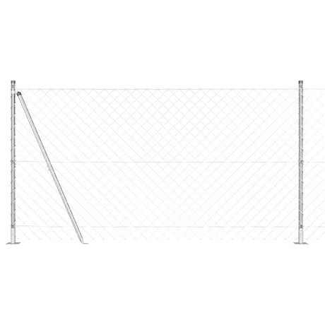 Vidaxl Zaunpfahl Silber 10 x 1,2 m (60 x 60 mm Maschenweite) Stahl
