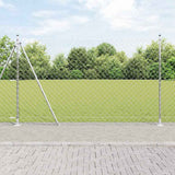 Vidaxl Zaunpfahl Silber 10 x 1,6 m (60 x 60 mm Maschenweite) Stahl