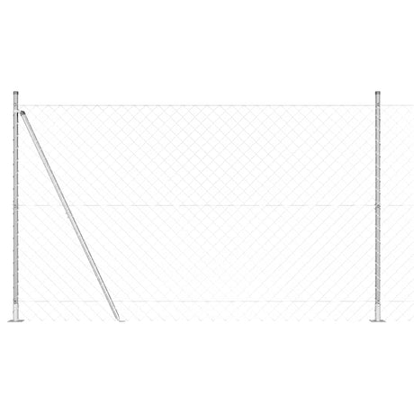 Vidaxl Zaunpfahl Silber 10 x 1,6 m (60 x 60 mm Maschenweite) Stahl