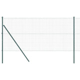 Vidaxxl-Zaun mit Pfosten grün 1 x 10 m aus Stahl und PVC
