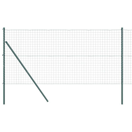 Vidaxxl-Zaun mit Pfosten grün 1 x 10 m aus Stahl und PVC