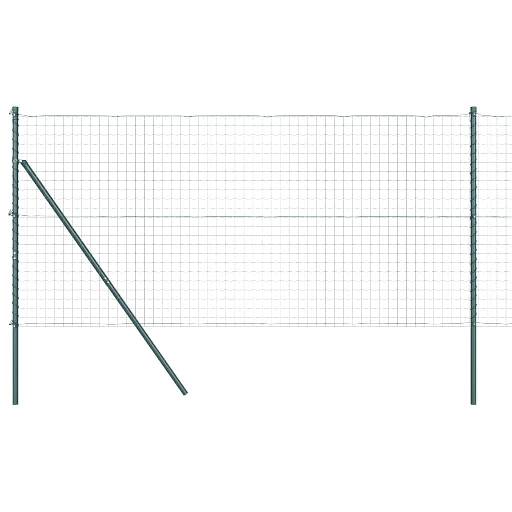 Vidaxxl-Zaun mit Pfosten grün 1,2 x 10 m aus Stahl und PVC