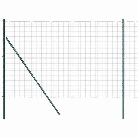 Vidaxl-Zaun mit Pfosten grün 1,5 x 10 m aus Stahl und PVC