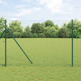 Vidaxl-Zaun mit Pfosten grün 1,6 x 10 m aus Stahl und PVC