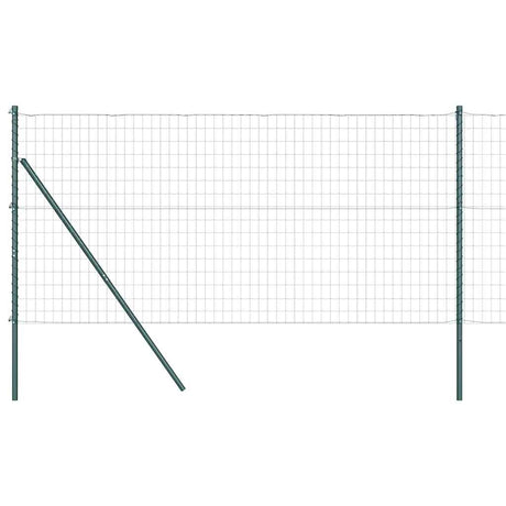 Vidaxxl-Zaun mit Pfosten grün 1,2 x 10 m aus Stahl und PVC