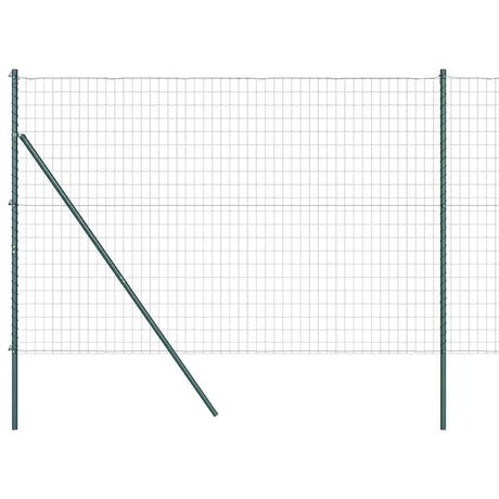 Vidaxl-Zaun mit Pfosten grün 1,6 x 10 m aus Stahl und PVC