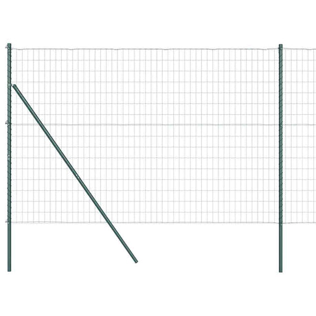 Vidaxl-Zaun mit Pfosten grün 1,5 x 10 m aus Stahl und PVC