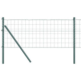 Vidaxxl-Zaun mit Pfosten grün 0,6 x 10 m aus Stahl und PVC