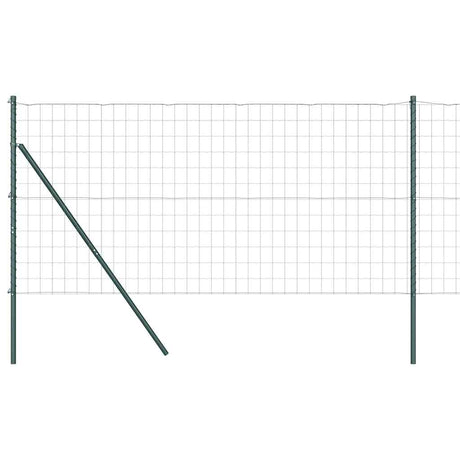 Vidaxxl-Zaun mit Pfosten grün 1,4 x 10 m aus Stahl und PVC