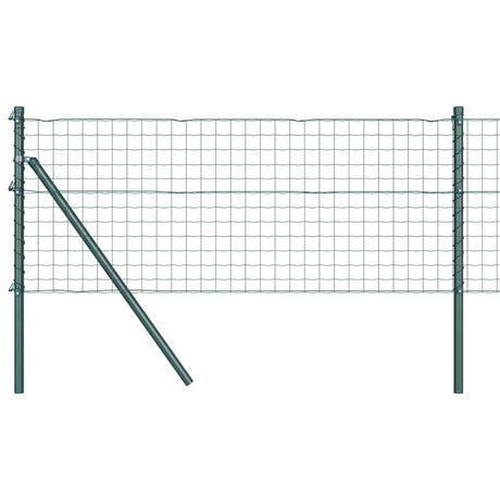 Vidaxxl-Zaun mit Pfosten grün 0,6 x 25 m aus Stahl und PVC