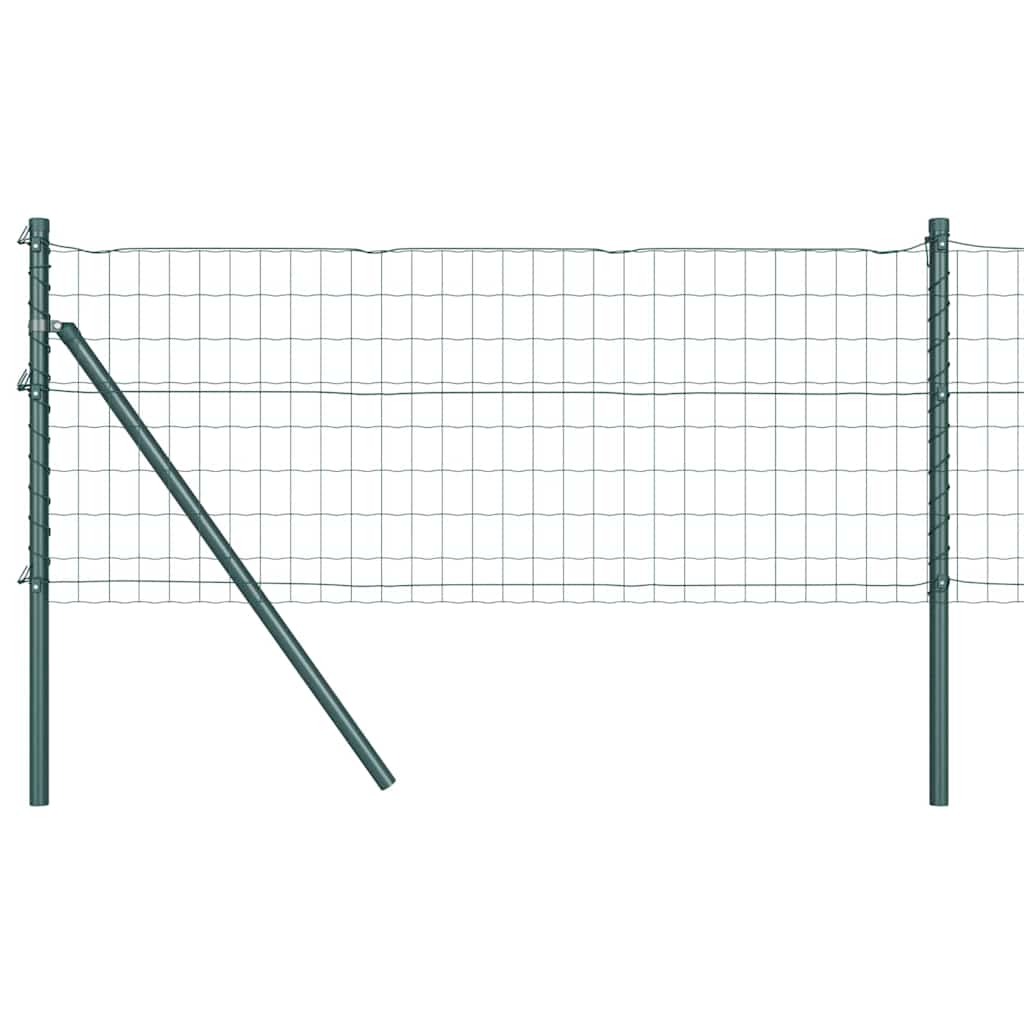 Vidaxxl-Zaun mit Pfosten grün 0,4 x 25 m aus Stahl und PVC