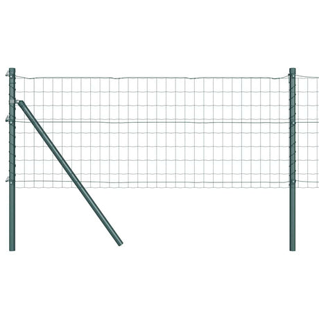 Vidaxxl-Zaun mit Pfosten grün 0,4 x 25 m aus Stahl und PVC