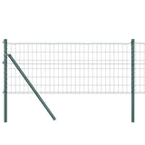 Vidaxxl-Zaun mit Pfosten grün 0,4 x 25 m aus Stahl und PVC