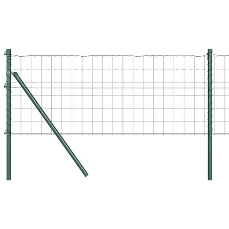 Vidaxxl-Zaun mit Pfosten grün 0,8 x 25 m aus Stahl und PVC