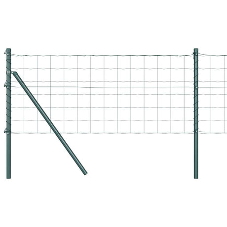 Vidaxxl Zaun mit Pfosten grün 0,8 x 25 m Stahl