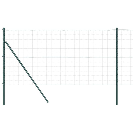 Vidaxxl Zaun mit Pfosten grün 1 x 25 m Stahl
