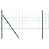 Vidaxxl-Zaun mit Pfosten grün 0,4 x 50 m aus Stahl und PVC