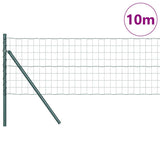 Vidaxxl-Zaun mit Pfosten grün 0,4 x 10 m aus Stahl und PVC