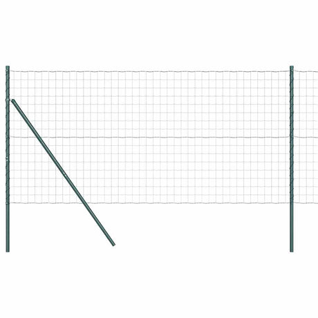 Vidaxxl-Zaun mit Pfosten grün 1,4 x 10 m aus Stahl und PVC