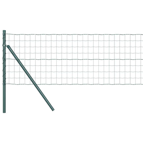 Vidaxxl-Zaun mit Pfosten grün 0,6 x 25 m aus Stahl und PVC