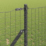 Vidaxl-Zaun mit Pfosten grau 1 x 10 m aus Stahl und PVC
