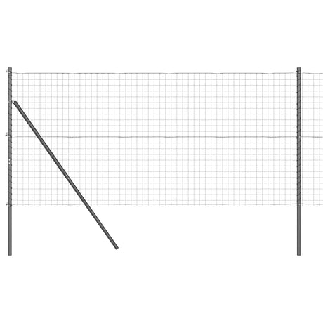 Vidaxl-Zaun mit Pfosten grau 1 x 10 m aus Stahl und PVC