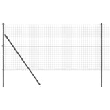 Vidaxl-Zaun mit Pfosten grau 1,2 x 10 m aus Stahl und PVC