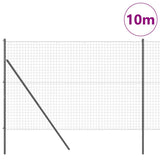 Vidaxl-Zaun mit Pfosten grau 1,5 x 10 m aus Stahl und PVC