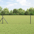 Vidaxl-Zaun mit Pfosten grau 0,4 x 25 m aus Stahl und PVC
