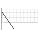 Vidaxl-Zaun mit Pfosten grau 0,4 x 10 m aus Stahl und PVC