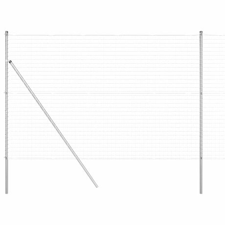 Vidaxl-Zaun mit Pfosten silber 1,6 x 10 m aus Stahl und PVC