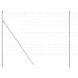 Vidaxl-Zaun mit Pfosten silber 1,6 x 10 m aus Stahl und PVC